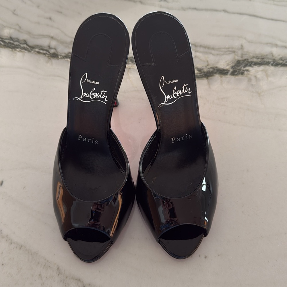Christian Louboutin Me Dolly 100MM Patent Leather Mules black size 36/6
